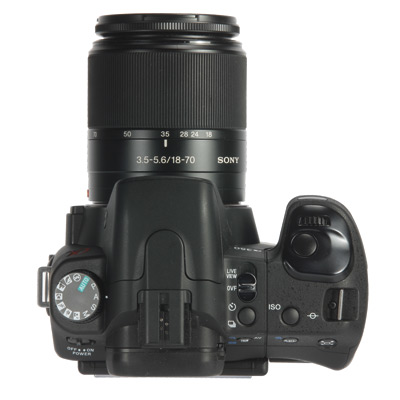 Sony Alpha DSLR A350 top