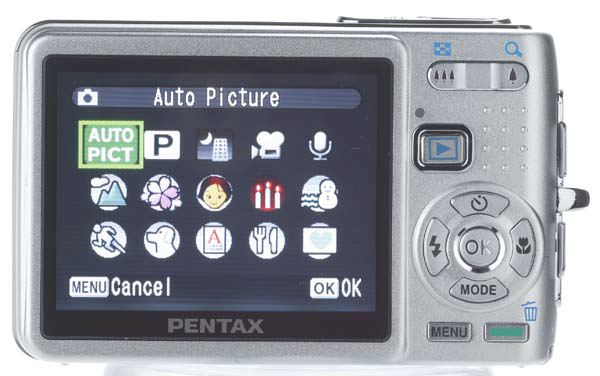 Pentax Optio A10 Back View