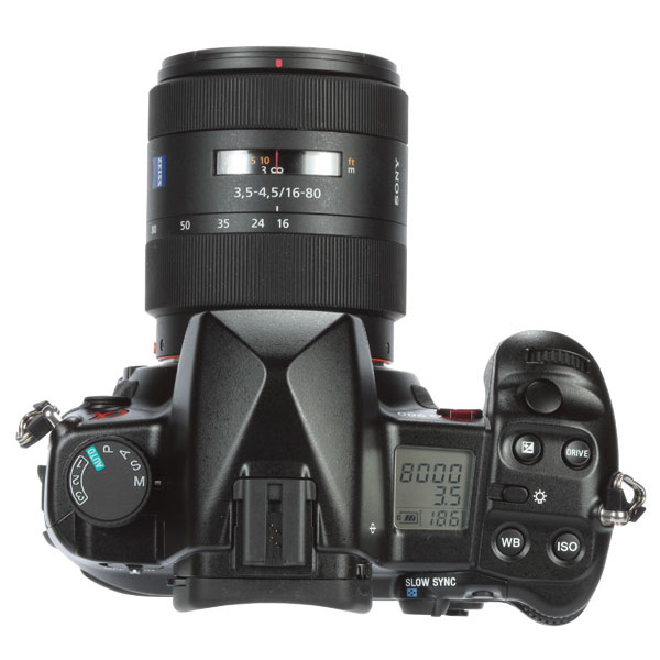 Sony Alpha DSLR-A900 Top