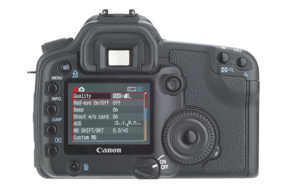 Canon EOS 30D back