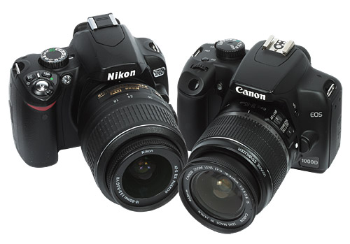 Nikon D60 vs Canon 1000D review product shot