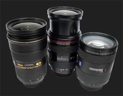 Canon Nikon Sony full-frame 24-70mm lens test review