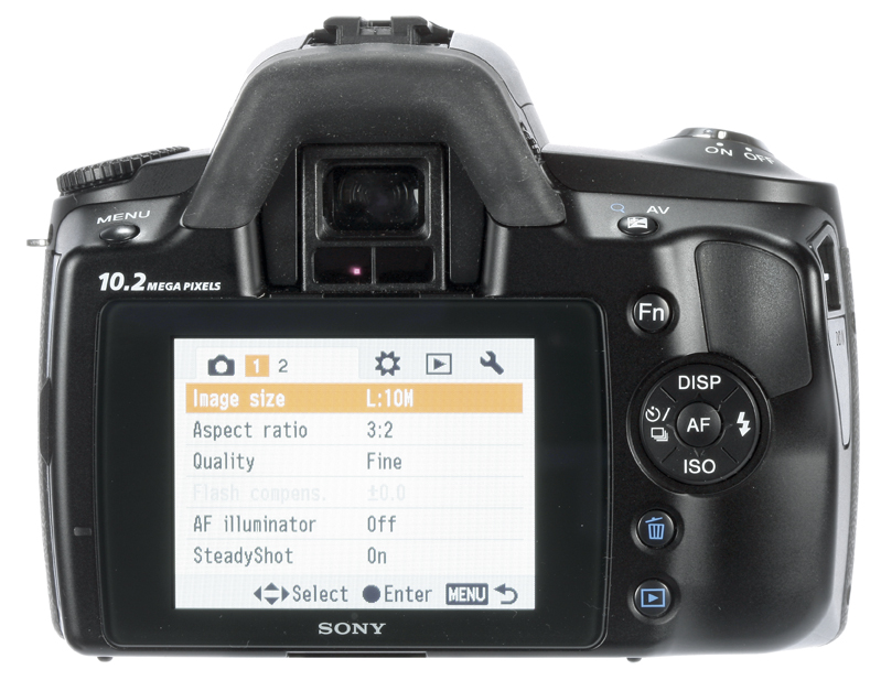Sony A230 back