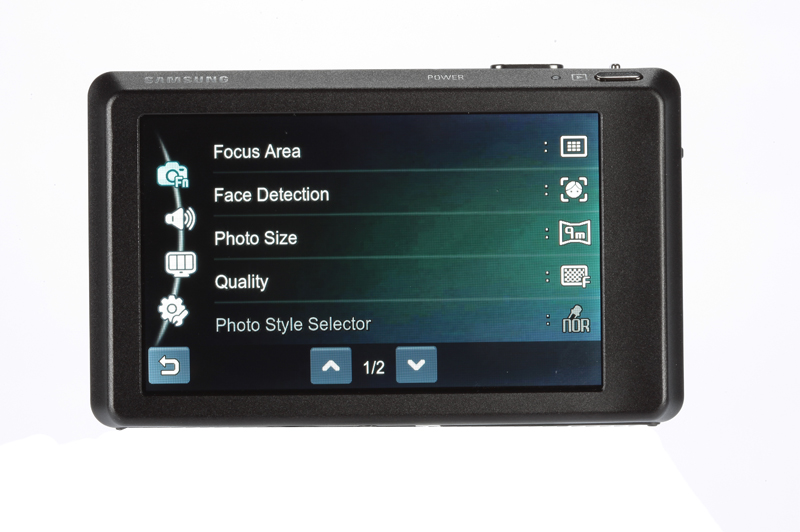 Samsung ST550 review product image rear back product image touchscreen
