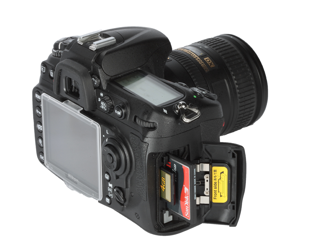 Nikon D300s review product image - dual card SD & CF slot