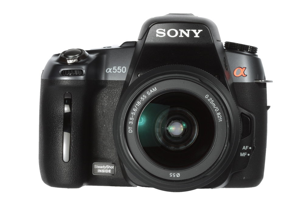 Sony Alpha a550 product shot front