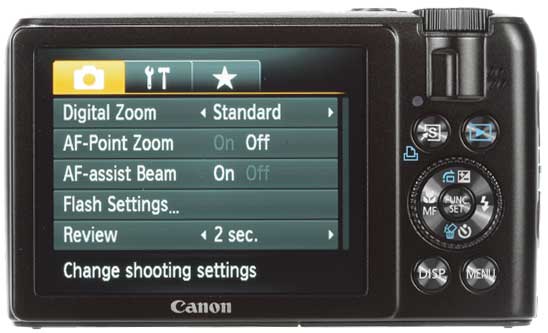 Canon Powershot S90 back