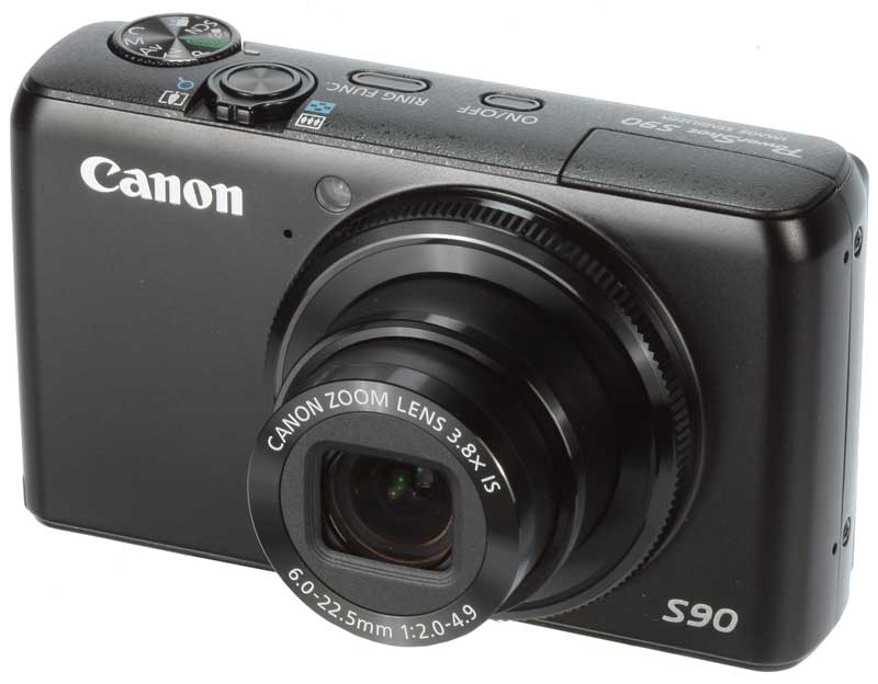 Canon Powershot S90 3/4 profile