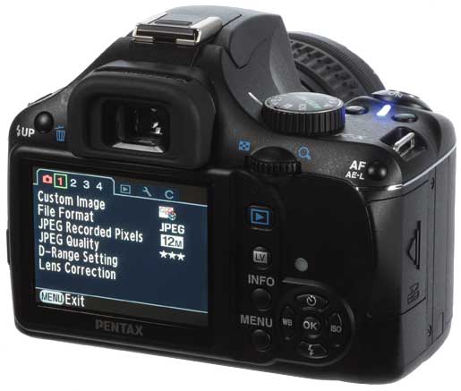 Pentax K-x back