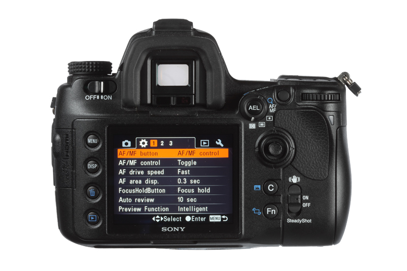 Sony a850 product shot rear back