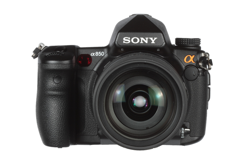 Sony a850 product shot front on lens
