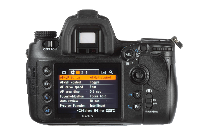 Sony A850 rear