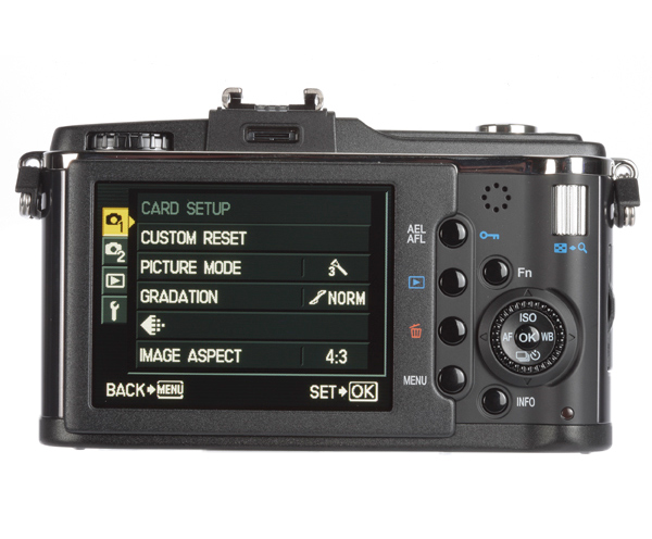 GF1 vs E-P2: EP2 rear product image