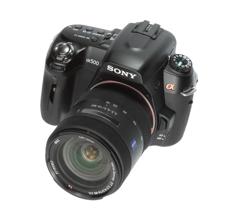 Sony Alpha a500 product shot front angle