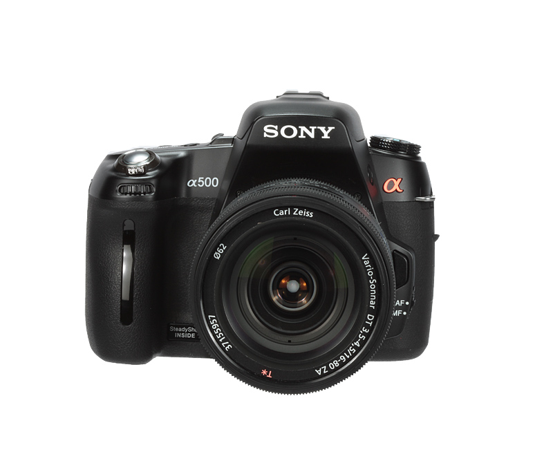 Sony Alpha a500 product shot front facing
