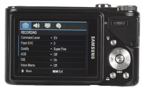 Samsung WB500 review product image rear