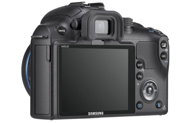 Samsung NX10 product image back rear shot AMOLED screen