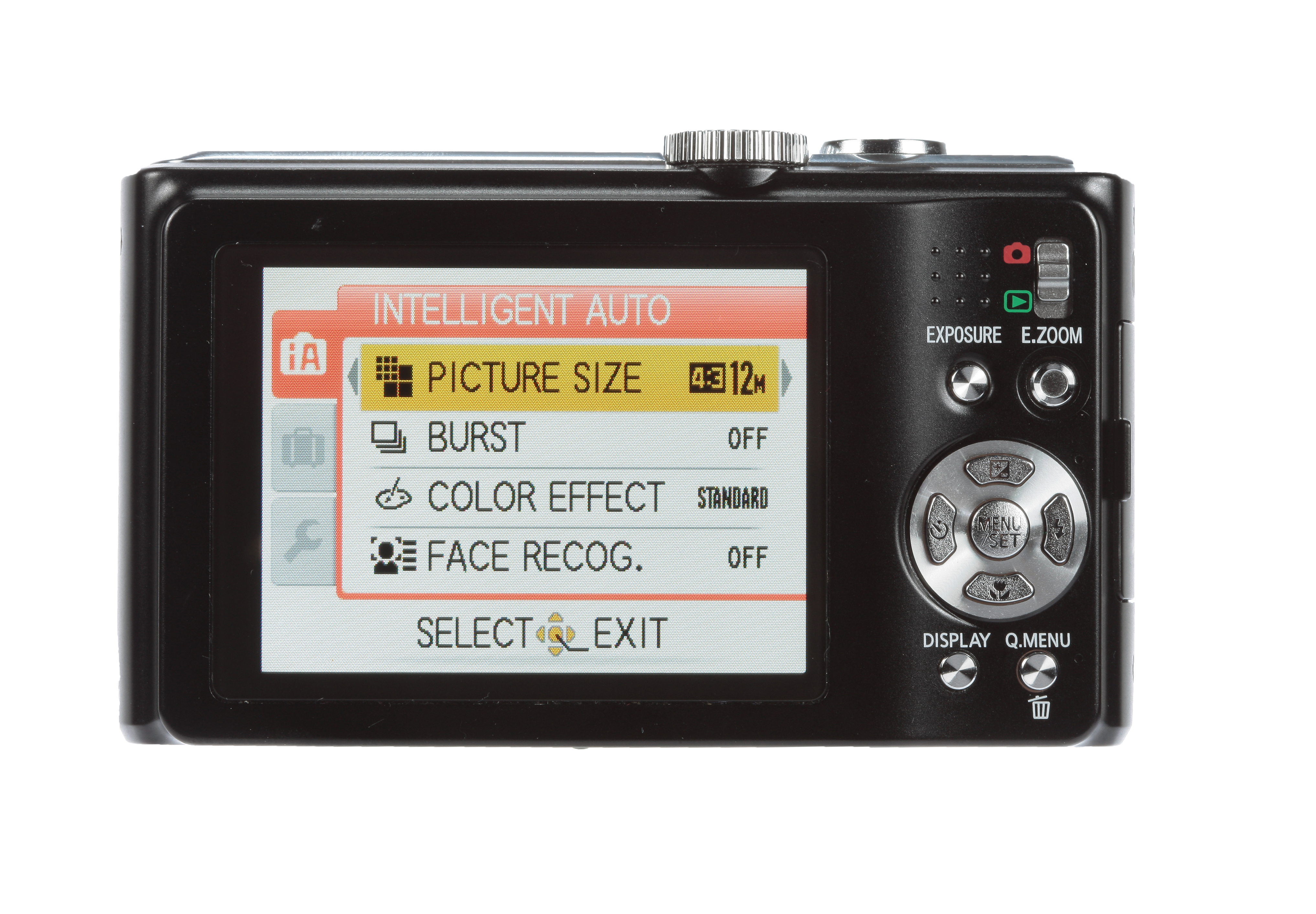 Panasonic TZ8 product image rear screen