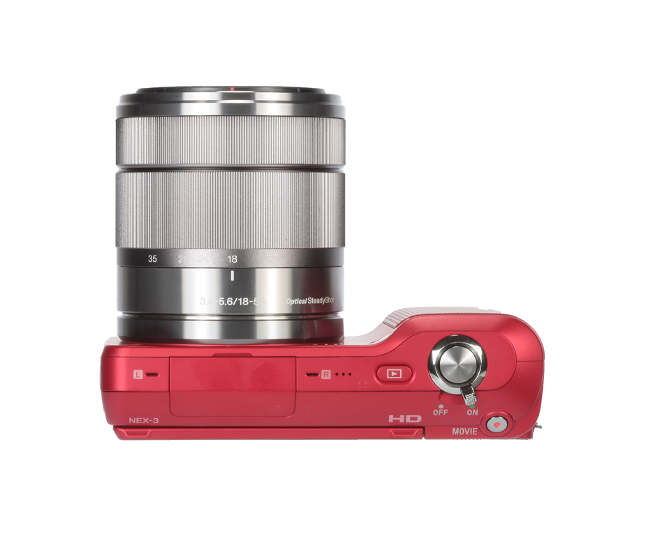 Sony NEX-3 product image top 18-55mm lens