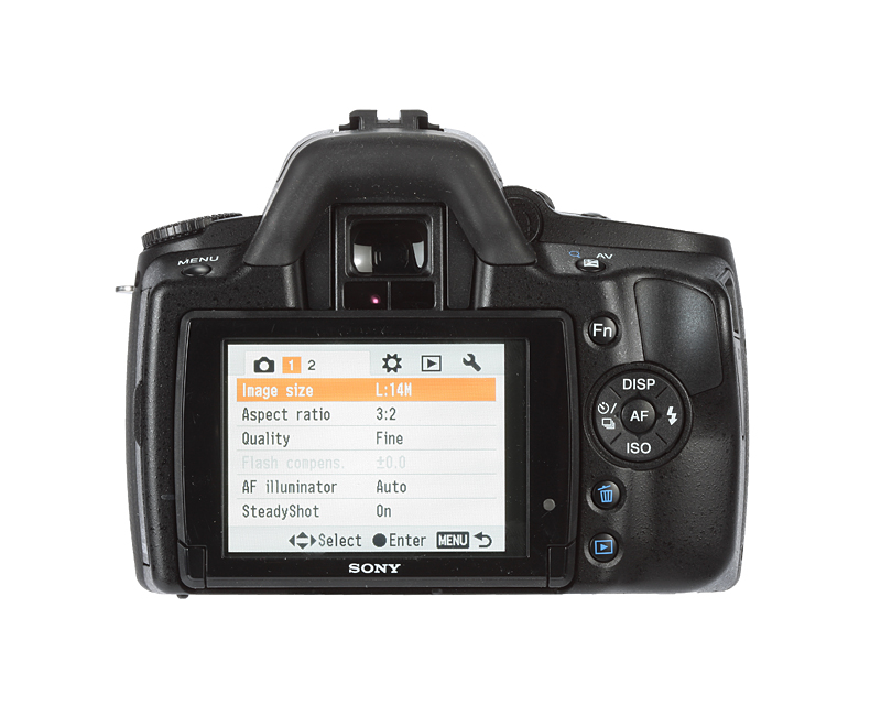 Sony a390 product image rear back