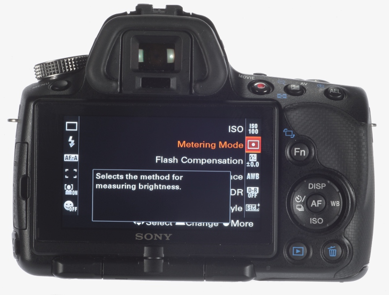 Sony Alpha A55 product shot - LCD
