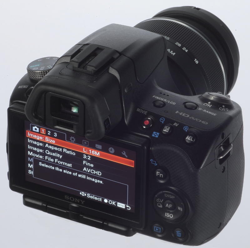 Sony Alpha A55 product shot - back