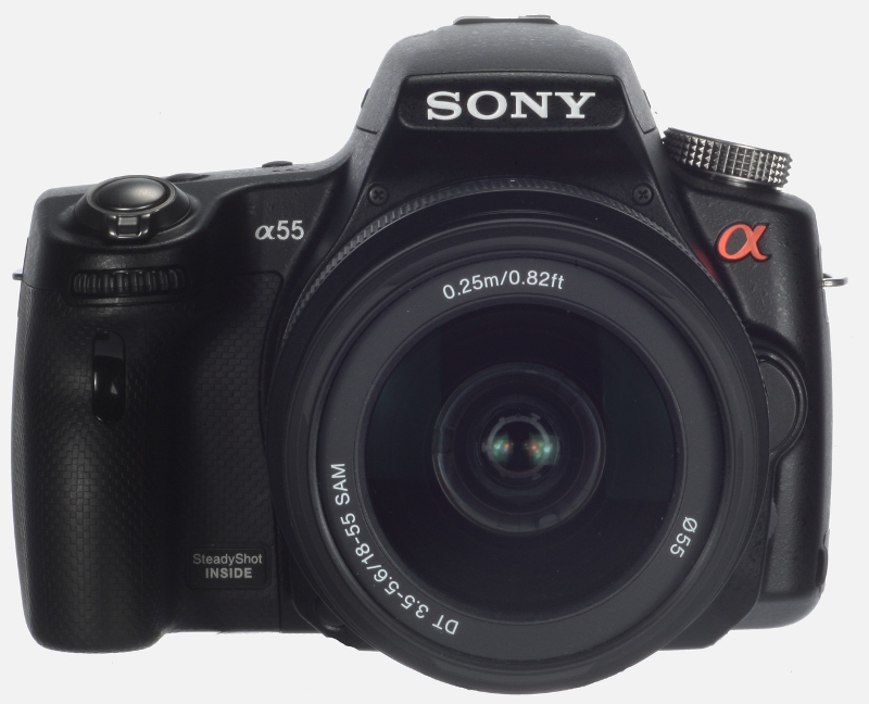 Sony Alpha A55 product shot - front