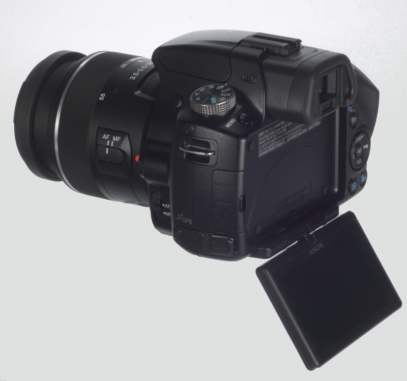 Sony Alpha A55 product shot - side