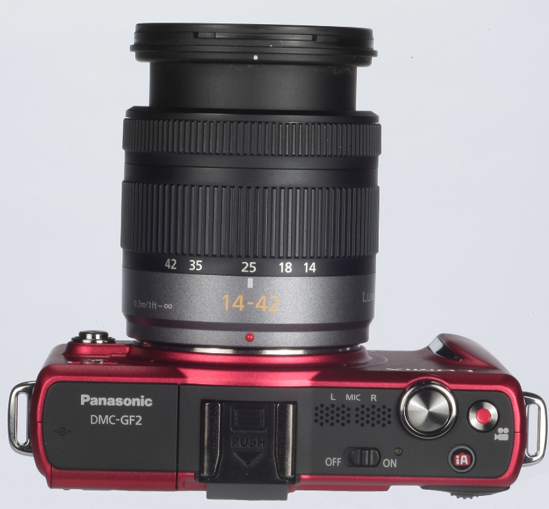 Panasonic Lumix GF2 product shot - red top