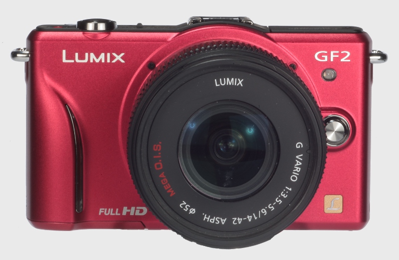 Panasonic Lumix GF2 product shot - red front 