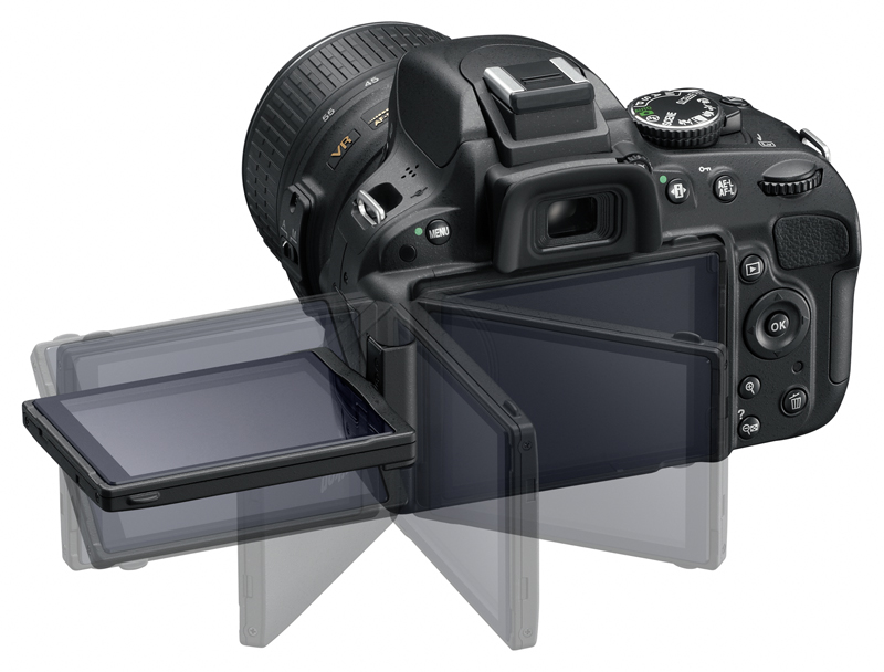 Nikon D5100 product image rear screen swivel demo