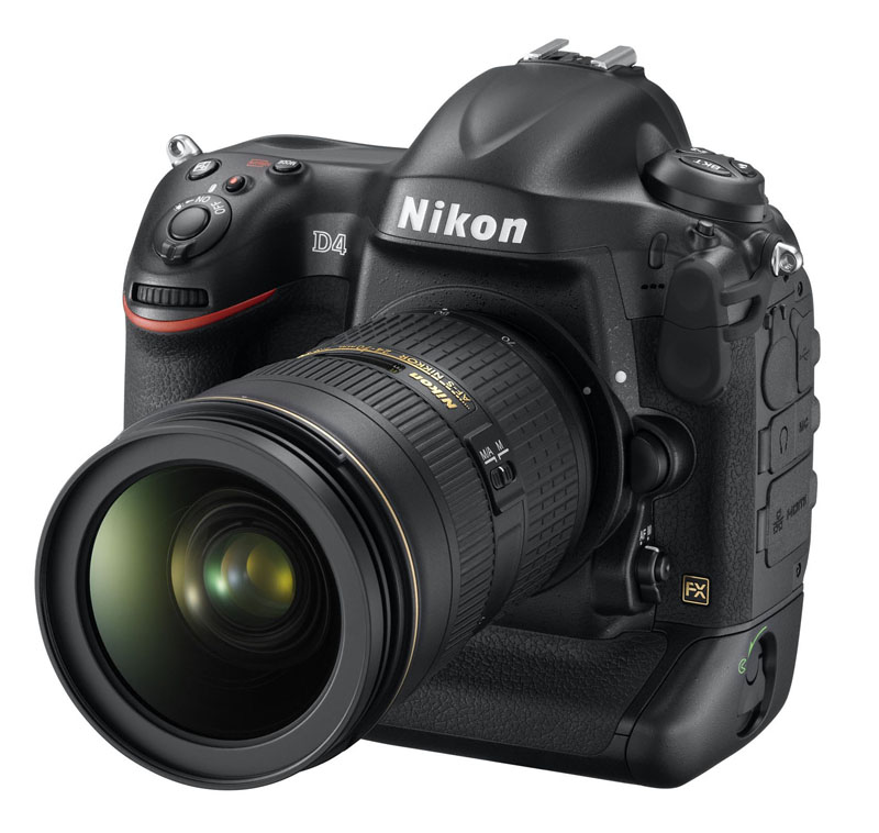 Nikon D4 front three quarter product shot