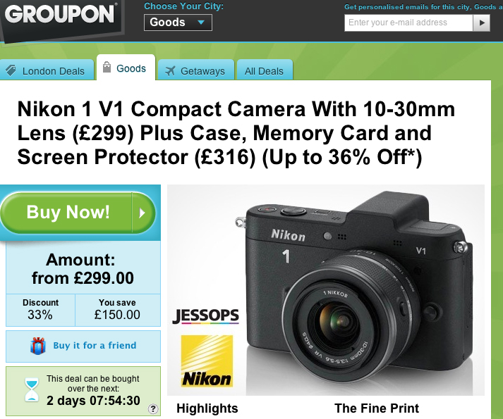 Nikon 1 V1 Groupon