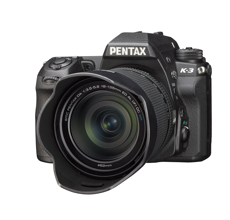 Pentax K-3 with lens hood