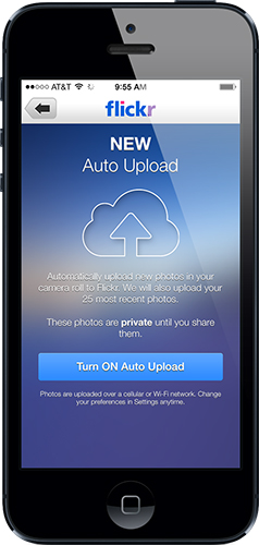 Flickr iOS 7 app Auto Upload