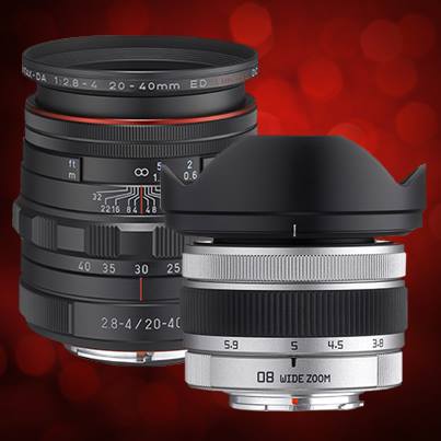HD PENTAX DA 20-40mm F2.8-4ED Limited DC WR and Pentax 08 wide zoom lens for Q-system